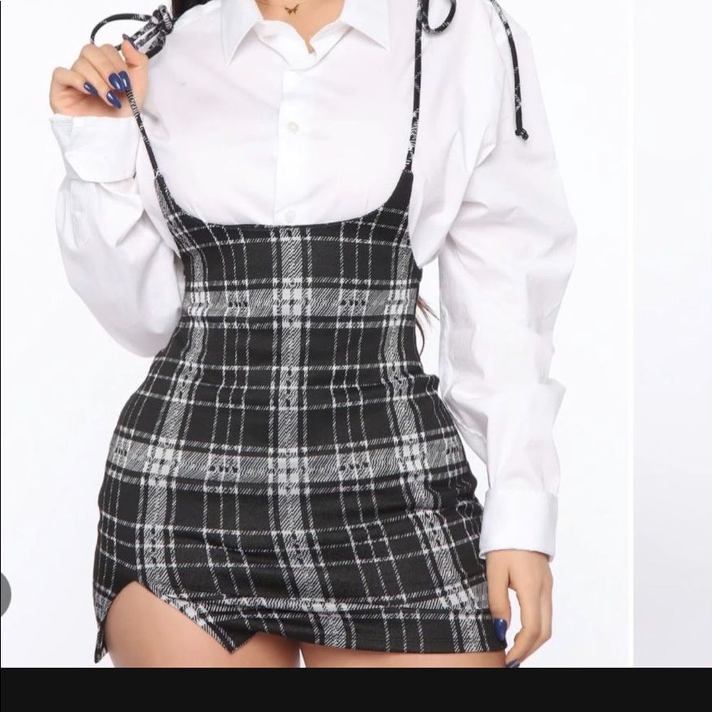 Fashionnova plaid skirt worn once size xl